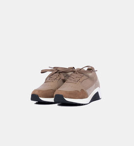 Baldinini Multi-texture Lace-ups Sneakers, Brown, Eu-41, Packshot View