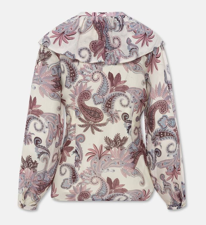 Carter and White Yasmine Printed Ruffled Blouse, Packshot View