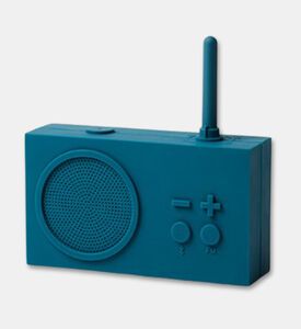 Lexon Design Tykho 3 Fm Radio Bluetooth Speaker, Blue, Packshot View