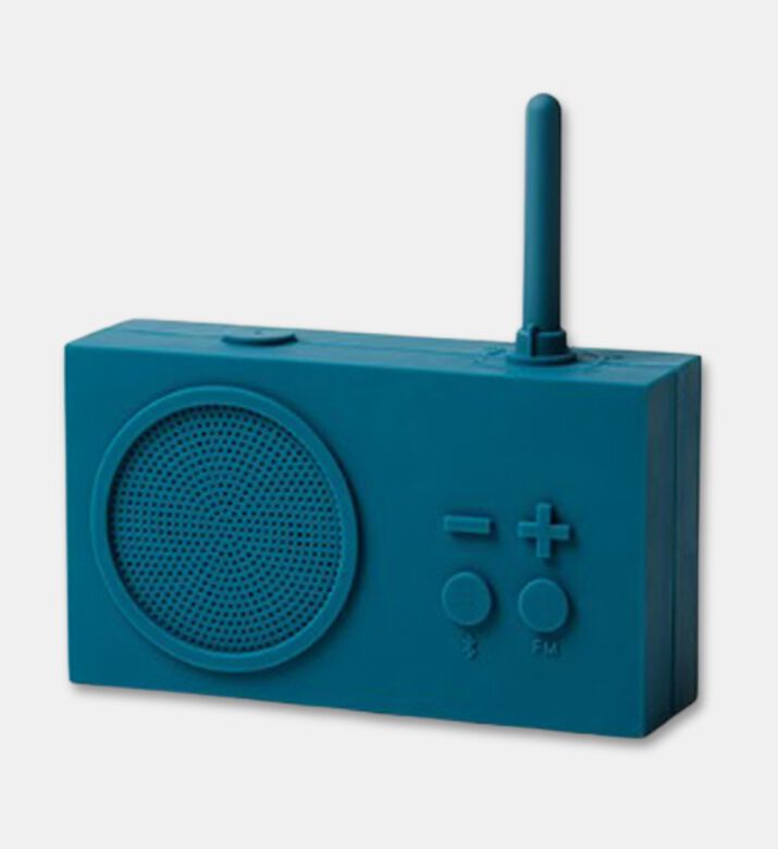 Lexon Design Tykho 3 Fm Radio Bluetooth Speaker, Blue, Packshot View