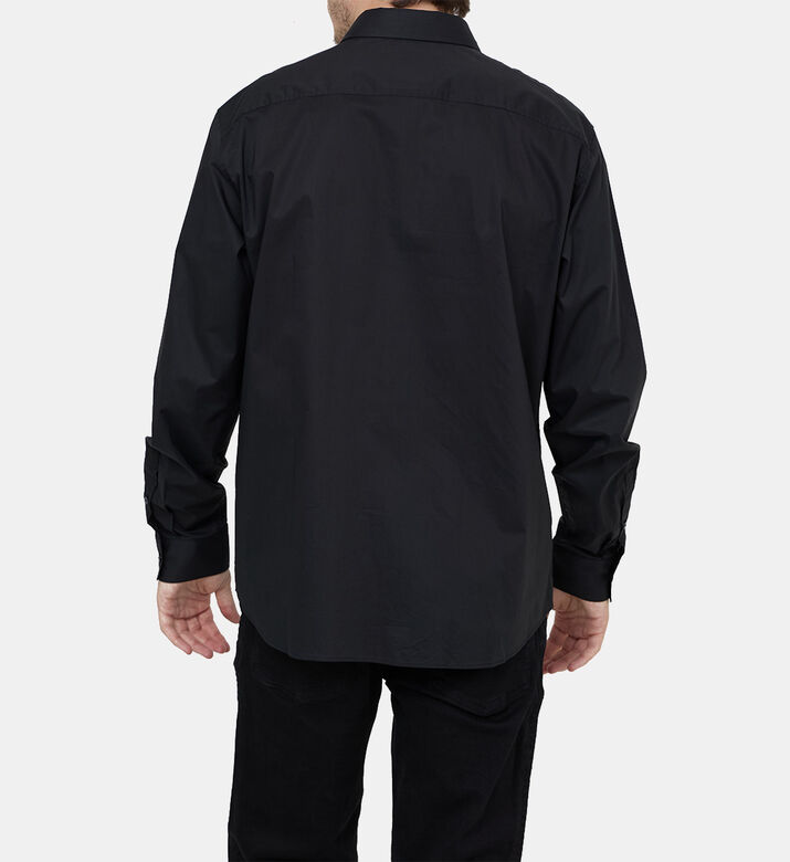 قميص قطني بأكمام طويلة