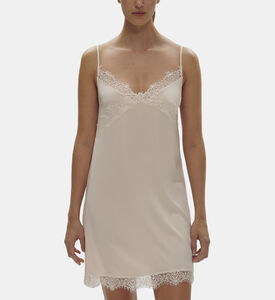 Simone Perele Satin Secret Short Nightdress, Light-pink, Xs, Model View Simone Perele Satin Secret Short Nightdress, Light-pink, Xs, Model View