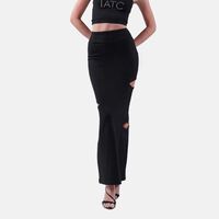 Cut Out Maxi Black Skirt