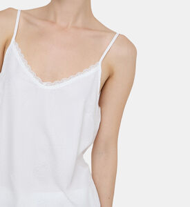 بلوزة بحزام دانتيل مفصل