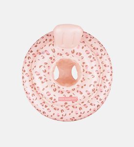 عوامة أطفال وردية فاتحة بطبعة جلد نمر