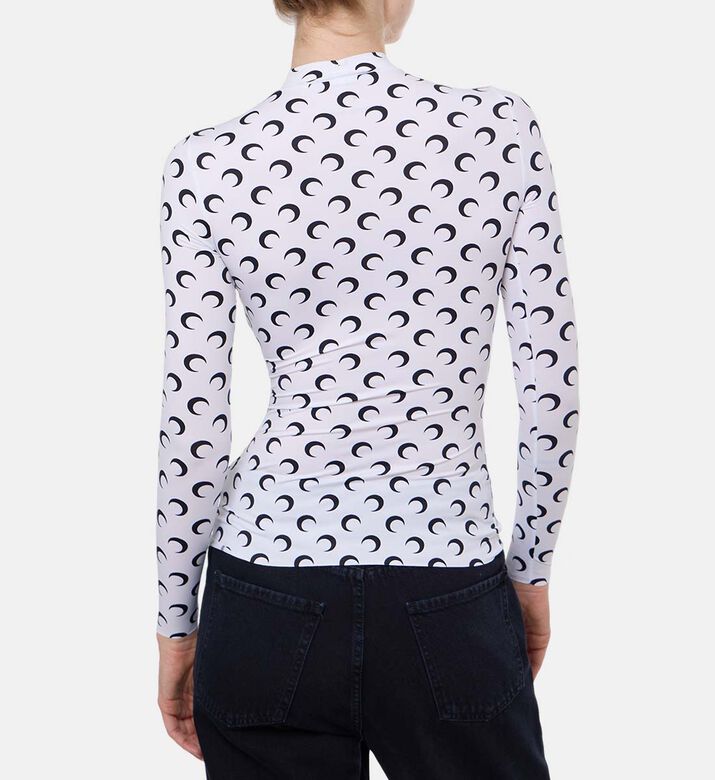 Marine Serre Top Jersey, White, S, Model View