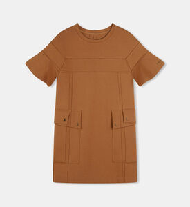 فستان ميلانو قصير قطن بنمط تيشيرت