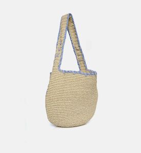 حقيبة بمقبض علوي بتطريز شعار