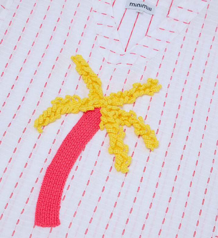 Palm Tree Cotton Poncho