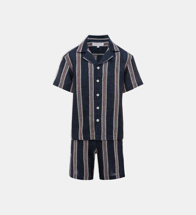 Rashid Resort Striped Linen Set