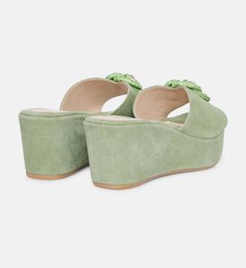 حذاء مفتوح من الأمام والخلف شامواه