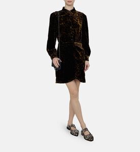 Rulipe Velvet Leopard-print Dress