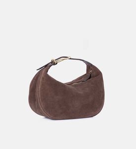 Suede Top Handle Moon Hobo Bag Suede Top Handle Moon Hobo Bag