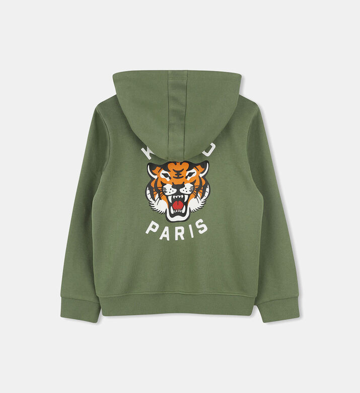 Zip Closure Hooded Sweatshirt