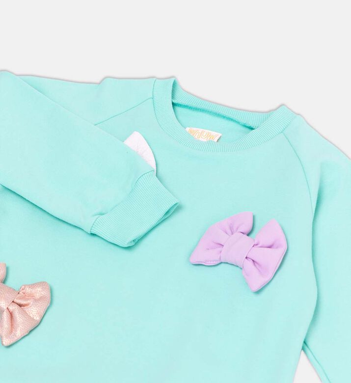 فستان مزين بعقدة ملونة