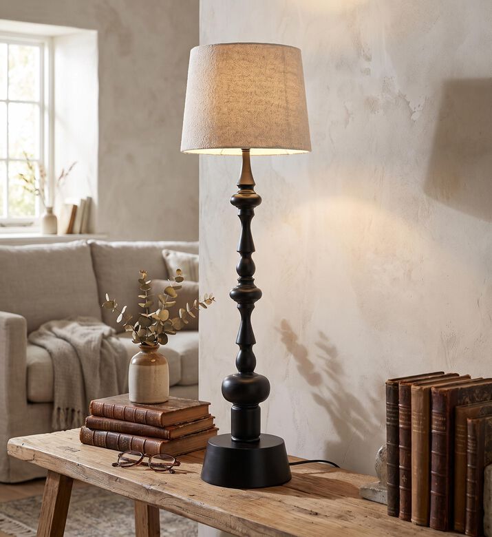 Home Deco and More Lincoln Drum Shade Floor Lamp, Packshot View