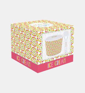 وعاء بوظة بتصميم أزهار