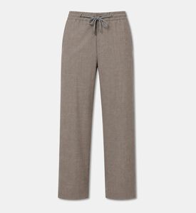Corneliani Light Wool Drawstring Pants, Natural, 54, Packshot View