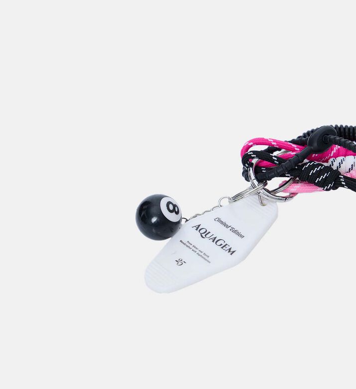 Bag Charm Pink Black White Ball