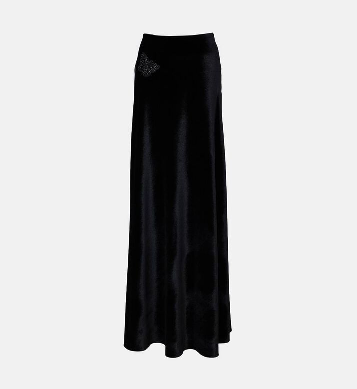 تنورة طويلة مخملية