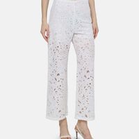 Wide-leg Lace Pattern Pants