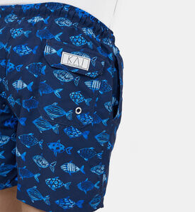 Men Aquarium Printed Swim Shorts