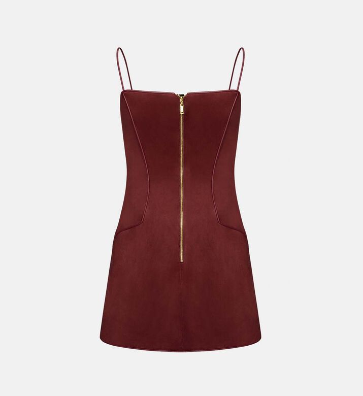 Eva Spaghetti Strap Sueded Dress Eva Spaghetti Strap Sueded Dress