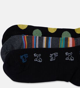 Paul Smith Multi-colored Stripe Band 3-piece Socks Pack, Packshot View