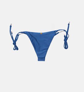 قطعة بيكيني سفلية سادة بأربطة جانبية