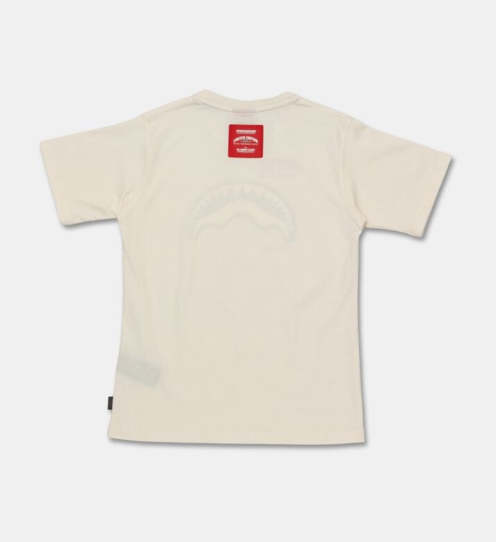 Sprayground Graphic Shark Regular T-shirt, Ivory, 8y, Packshot View