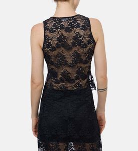 The Kooples Sheer Floral Lace Sleeveless Top, Model View