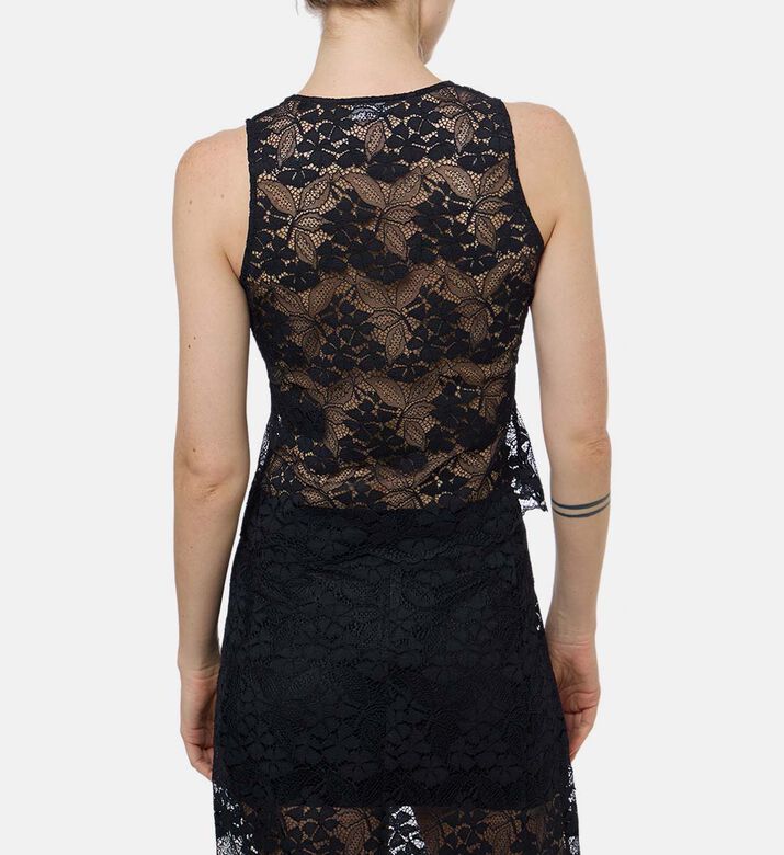 The Kooples Sheer Floral Lace Sleeveless Top, Model View