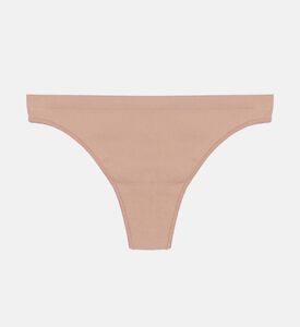 Elasticated Waist Ribbed Thong