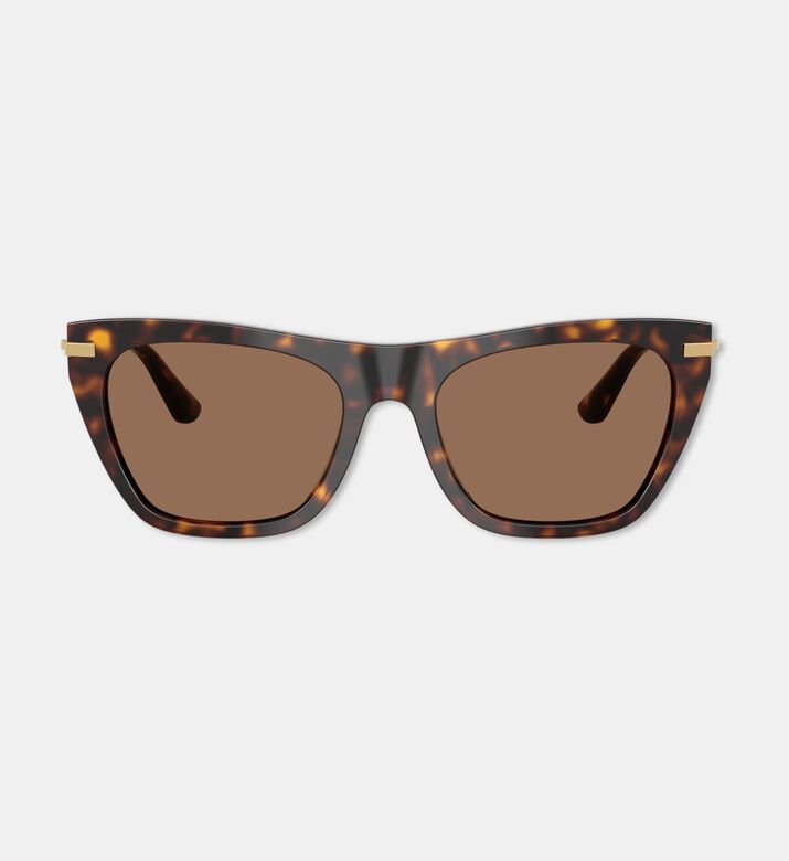 Dolce & Gabbana Square-shaped Gold Metal Acetate Sunglasses, Terracotta, Packshot View
