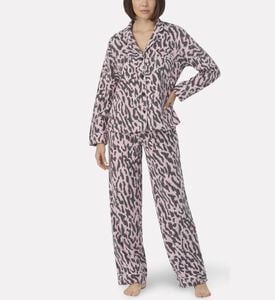 DKNY Fleece Animal Print Pajama Set, Model View