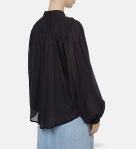 Mes Demoiselles Celeste Button-up Blouse, Black, S, Model View
