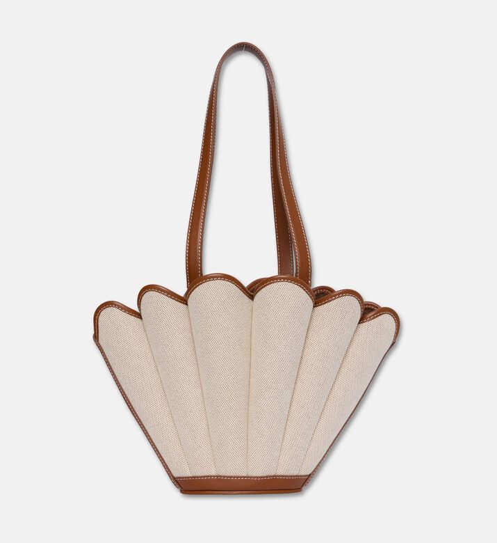 Mlouye Fan-like Shape Shoulder Tote, Canvas, Packshot View
