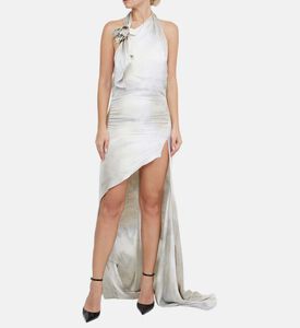 Flower-detail Asymmetric Gown Flower-detail Asymmetric Gown