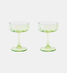 طقم أكواب زجاجية ملونة قطعتين