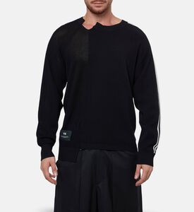 Y-3 Side Stripe-print Long-sleeve Top, Model View