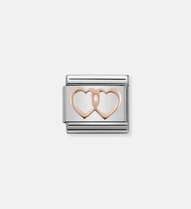 Composable Classic Rose Gold Double Hearts Symbol Composable Classic Rose Gold Double Hearts Symbol