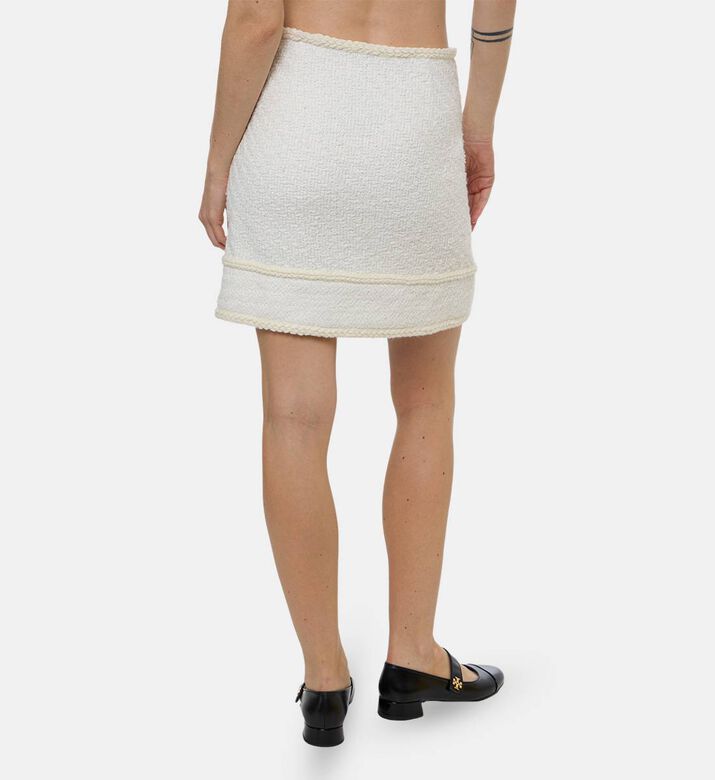 Edward Achour Paris Gold Embellished Mini Skirt, Model View
