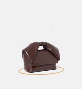 Leather Top Handle Midi Twister Bag