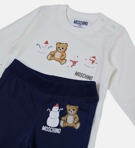 طقم بقصّة عادية بطبعة دب تيدي