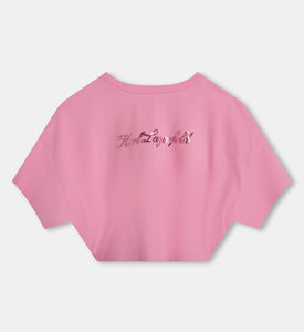 تيشيرت قطن عضوي بلوغو للبنات