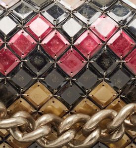 Chanel Leather Sequins Tile Brasserie Mosaic Small Boy Bag Preowned Chanel Leather Sequins Tile Brasserie Mosaic Small Boy Bag Preowned