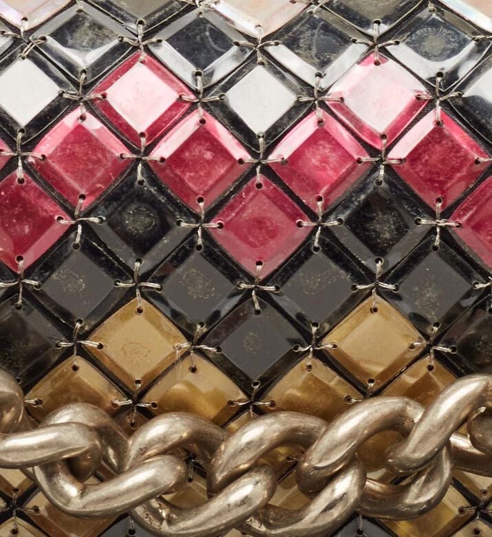 Chanel Leather Sequins Tile Brasserie Mosaic Small Boy Bag Preowned Chanel Leather Sequins Tile Brasserie Mosaic Small Boy Bag Preowned