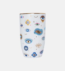 مزهرية خزفية بتصميم عيون متعددة