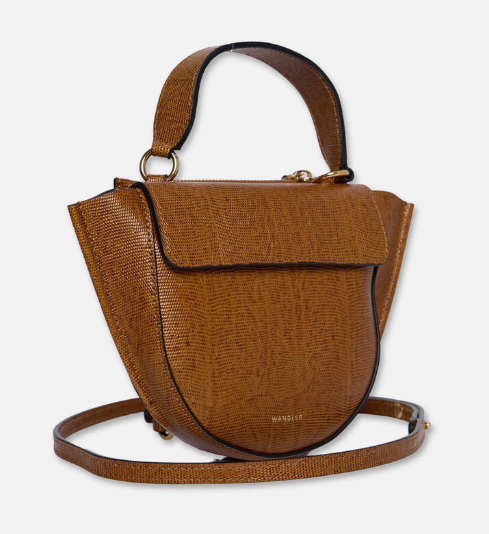 Wandler Hortensia Lizard Piccola Bag, Brown, Packshot View