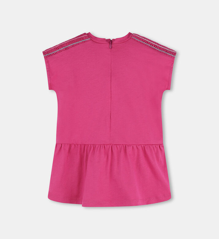 Organic Cotton Jersey Smocked Shoulders Dress